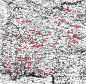Археологічна карта Подільської Губернії. Завантажити карту Подільської Губернії.